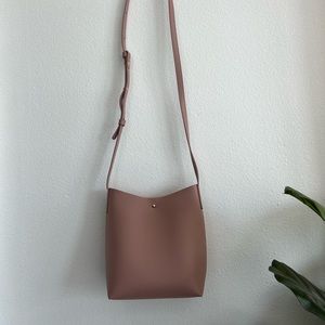 Pink bucket bag